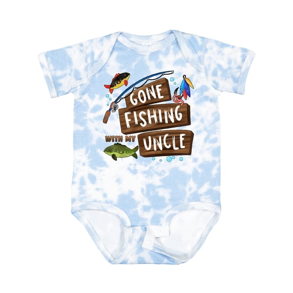 Inktastic Gone Fishing with My Uncle Boys or Girls Baby Bodysuit