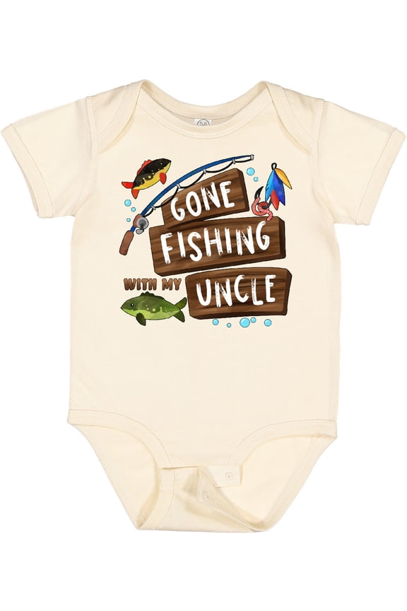 Gone Fishing with My Uncle Boys or Girls Baby Bodysuit