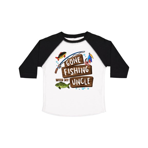 Inktastic Gone Fishing with My Uncle Boys or Girls Toddler T-Shirt