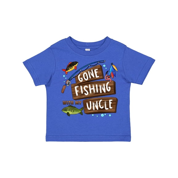 Inktastic Gone Fishing with My Uncle Boys or Girls Toddler T-Shirt