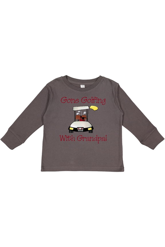 Gone Golfing With Grandpa Boys Long Sleeve Toddler T-Shirt