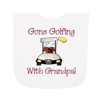 Inktastic Gone Golfing with Grandpa Baby Terry Cloth Bib