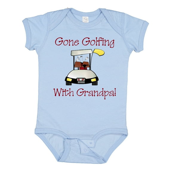 Inktastic Gone Golfing with Grandpa Boys Baby Bodysuit