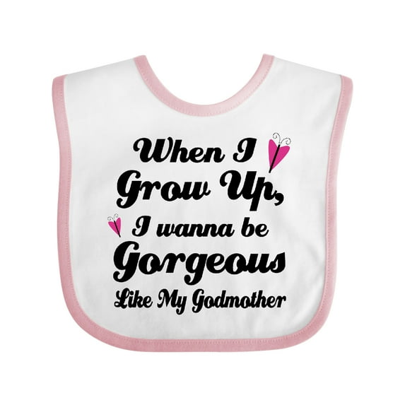 Inktastic Gorgeous Like My Godmother Girls Baby Bib
