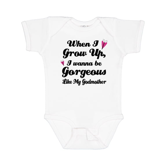 Inktastic Gorgeous Like My Godmother Girls Baby Bodysuit