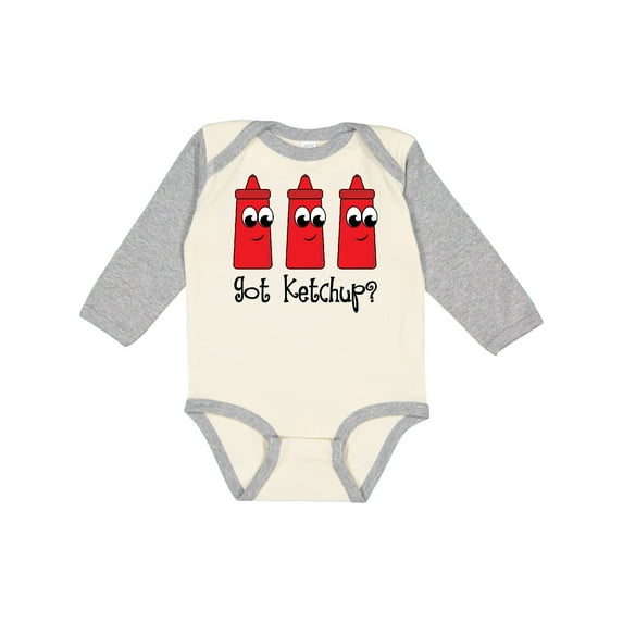 Inktastic Got Ketchup Boys or Girls Long Sleeve Baby Bodysuit