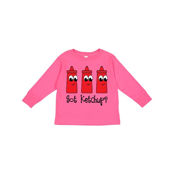 Inktastic Got Ketchup Boys or Girls Long Sleeve Toddler T-Shirt