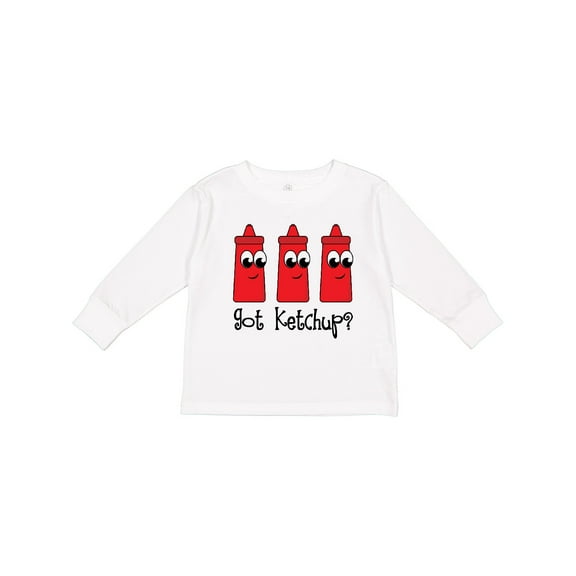 Inktastic Got Ketchup Boys or Girls Long Sleeve Toddler T-Shirt