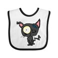 thumbnail image 1 of Inktastic Goth Animals Pets Black Cat Boys or Girls Baby Bib, 1 of 4