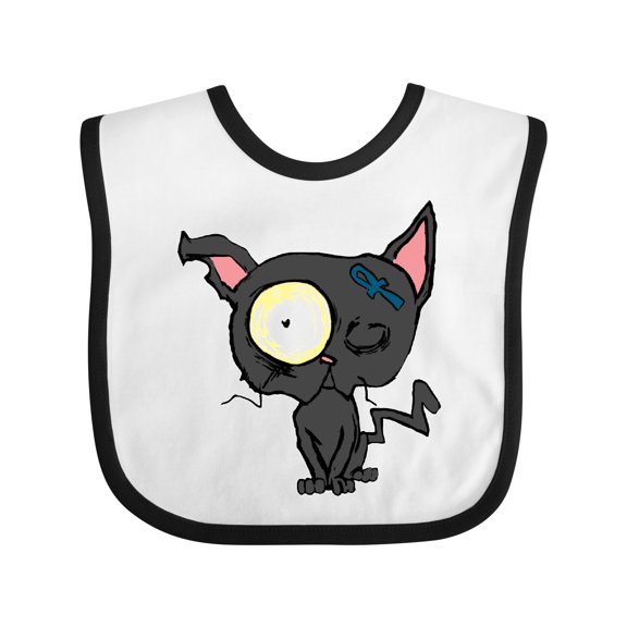 Inktastic Goth Animals Pets Black Cat Boys or Girls Baby Bib