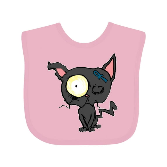 Inktastic Goth Animals Pets Black Cat Boys or Girls Baby Bib