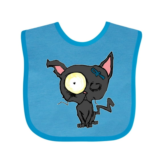 Inktastic Goth Animals Pets Black Cat Boys or Girls Baby Bib