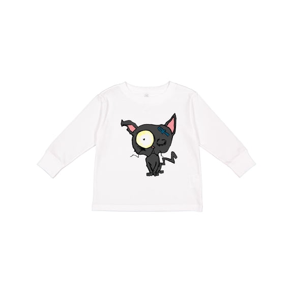 Inktastic Goth Animals Pets Black Cat Boys or Girls Long Sleeve Toddler T-Shirt