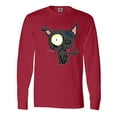 thumbnail image 1 of Inktastic Goth Animals Pets Black Cat Long Sleeve T-Shirt, 1 of 5