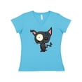thumbnail image 1 of Inktastic Goth Animals Pets Black Cat Women's V-Neck T-Shirt, 1 of 5