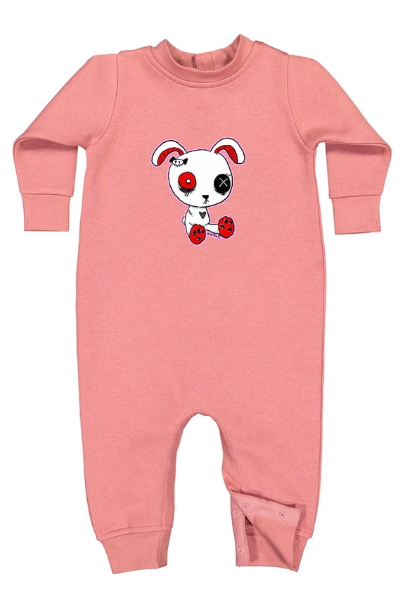 Goth Bunny Baby Fleece Romper