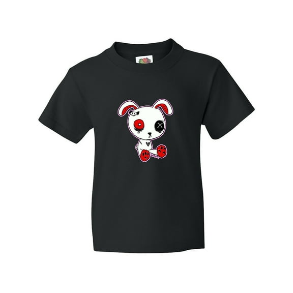 Inktastic Goth Bunny Kawaii Youth T-Shirt