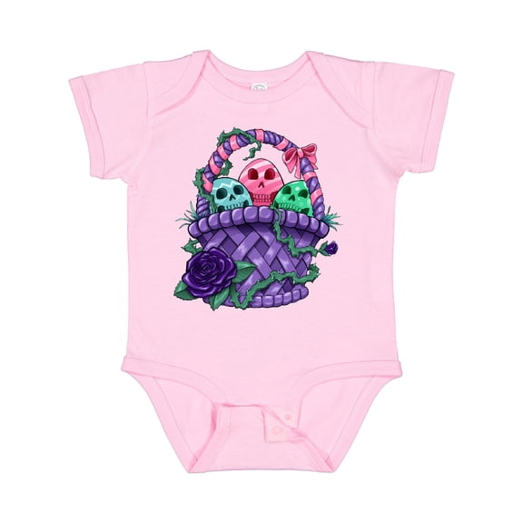 Inktastic Goth Easter Basket with Rose Boys or Girls Baby Bodysuit