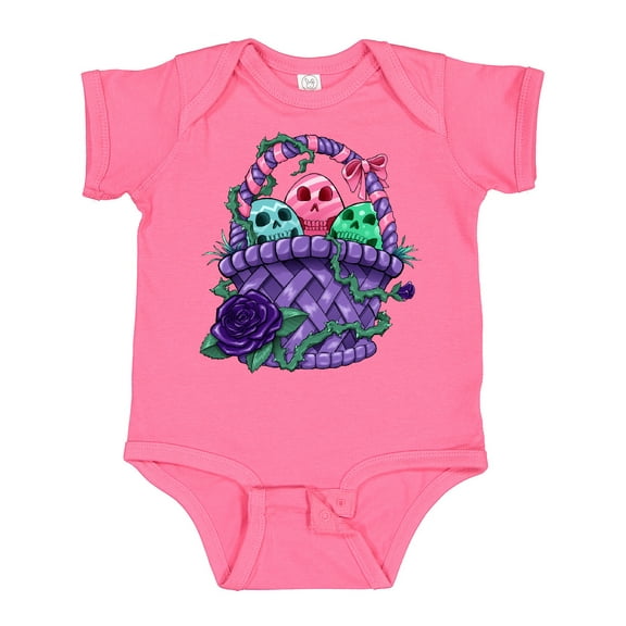 Inktastic Goth Easter Basket with Rose Boys or Girls Baby Bodysuit