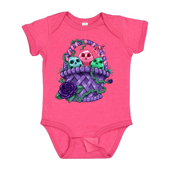 Inktastic Goth Easter Basket with Rose Boys or Girls Baby Bodysuit