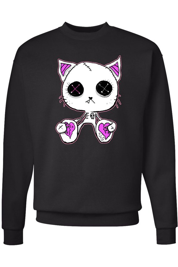 Goth Kitty Adult Sweatshirt