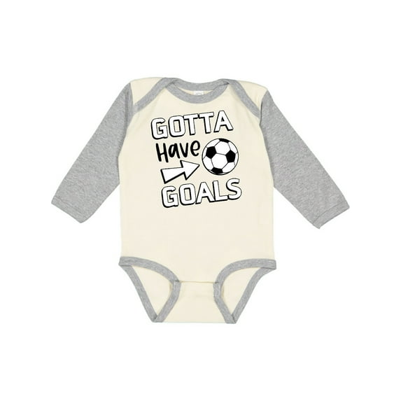 Inktastic Gotta Have Goals- Soccer Boys or Girls Long Sleeve Baby Bodysuit