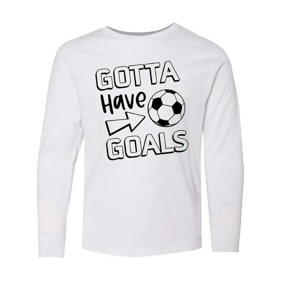 Inktastic Gotta Have Goals Soccer Long Sleeve Youth T-Shirt