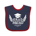 thumbnail image 1 of Inktastic Grad Squad with Graduation Cap and Wings Boys or Girls Baby Bib, 1 of 4