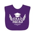 thumbnail image 1 of Inktastic Grad Squad with Graduation Cap and Wings Boys or Girls Baby Bib, 1 of 4