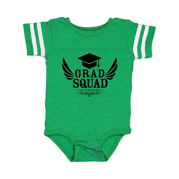 Inktastic Grad Squad with Graduation Cap and Wings Boys or Girls Baby Bodysuit