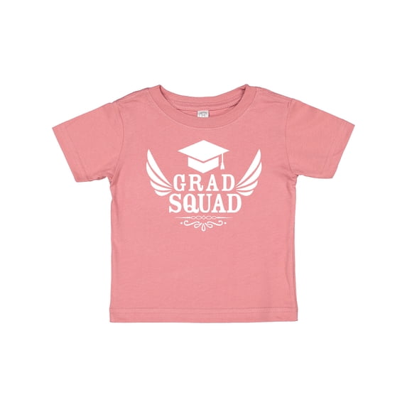 Inktastic Grad Squad with Graduation Cap and Wings Boys or Girls Baby T-Shirt