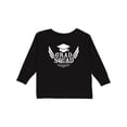 thumbnail image 1 of Inktastic Grad Squad with Graduation Cap and Wings Boys or Girls Long Sleeve Toddler T-Shirt, 1 of 5