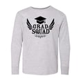 thumbnail image 1 of Inktastic Grad Squad with Graduation Cap and Wings Long Sleeve Youth T-Shirt, 1 of 5