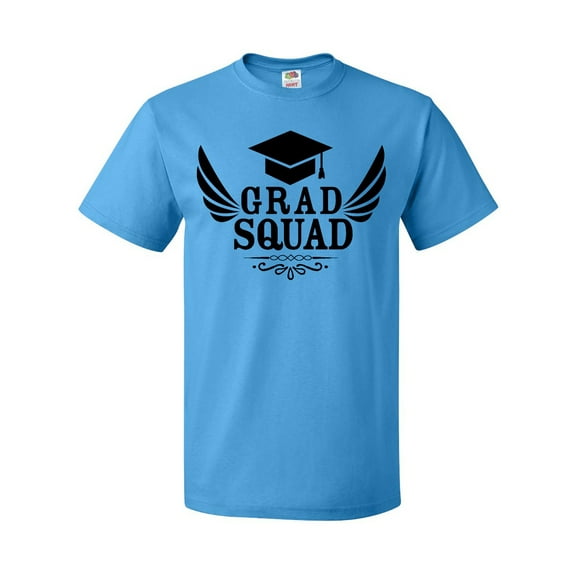 Inktastic Grad Squad with Graduation Cap and Wings T-Shirt