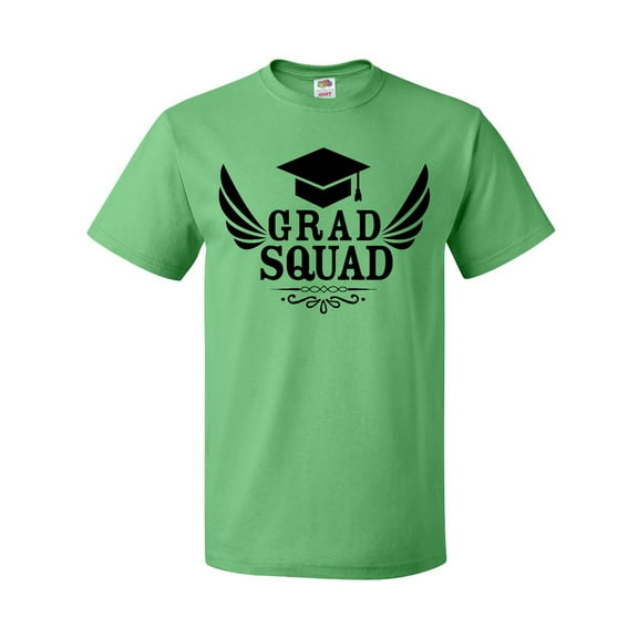 Inktastic Grad Squad with Graduation Cap and Wings T-Shirt