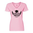thumbnail image 1 of Inktastic Grad Squad with Graduation Cap and Wings Women's V-Neck T-Shirt, 1 of 5