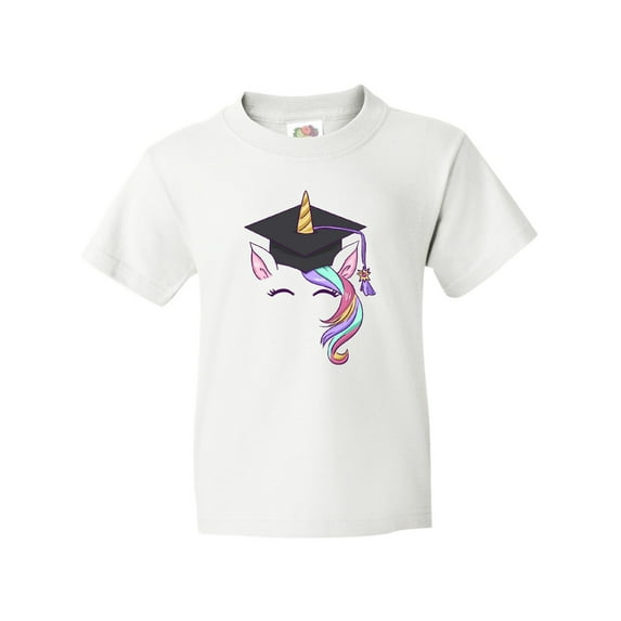 Inktastic Graduation Cap Unicorn Youth T-Shirt