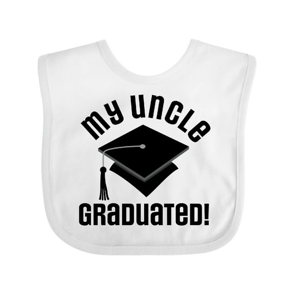 Inktastic Graduation My Uncle Graduated Boys or Girls Baby Bib