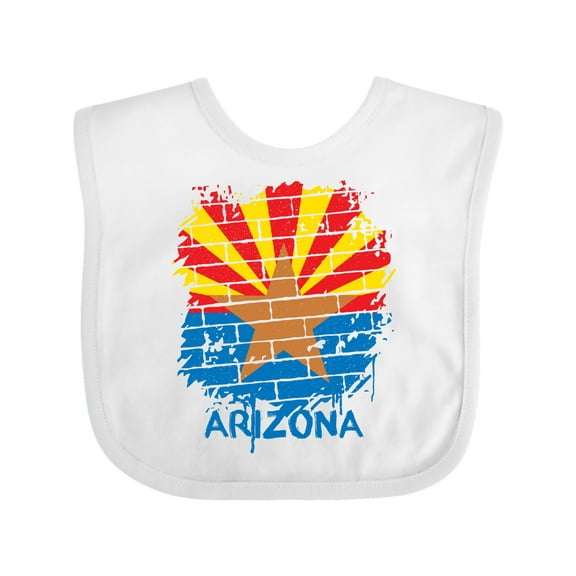 Inktastic Graffiti Arizona State Flag Boys or Girls Baby Bib