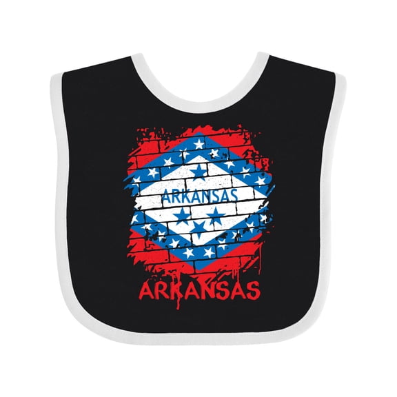 Inktastic Graffiti Arkansas State Flag Boys or Girls Baby Bib