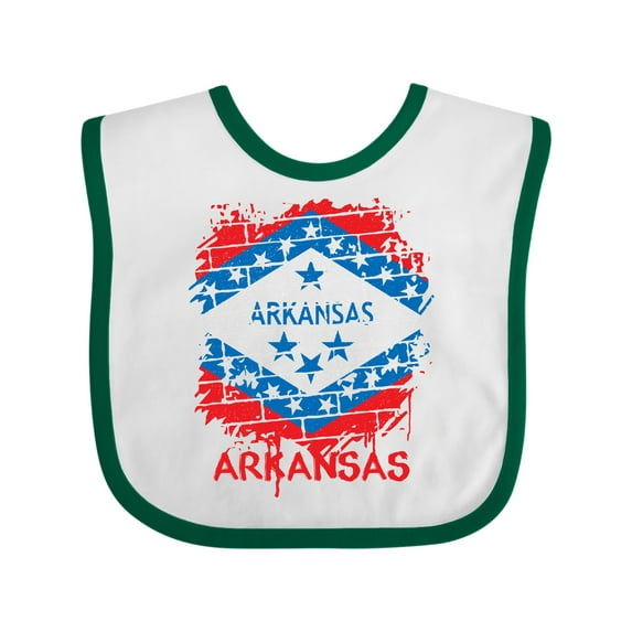 Inktastic Graffiti Arkansas State Flag Boys or Girls Baby Bib
