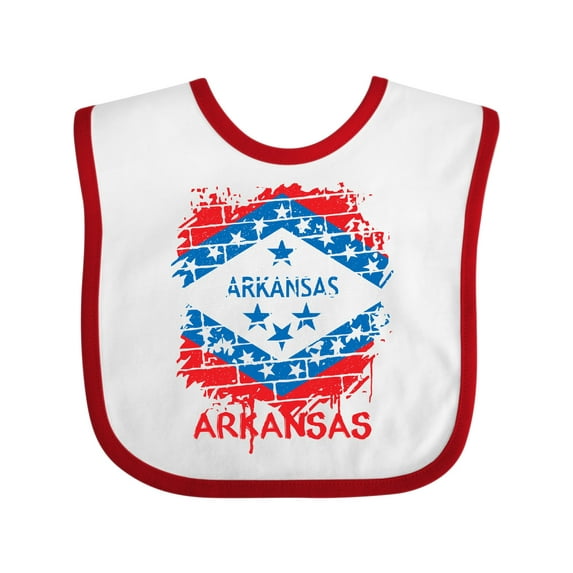 Inktastic Graffiti Arkansas State Flag Boys or Girls Baby Bib