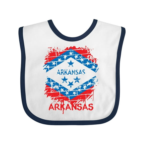 Inktastic Graffiti Arkansas State Flag Boys or Girls Baby Bib