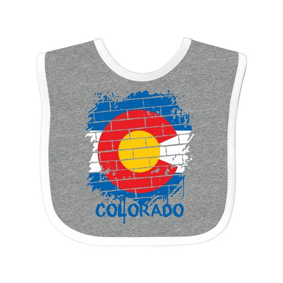 Inktastic Graffiti Colorado State Flag Boys or Girls Baby Bib