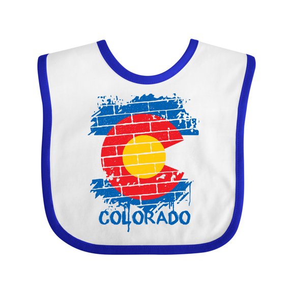 Inktastic Graffiti Colorado State Flag Boys or Girls Baby Bib