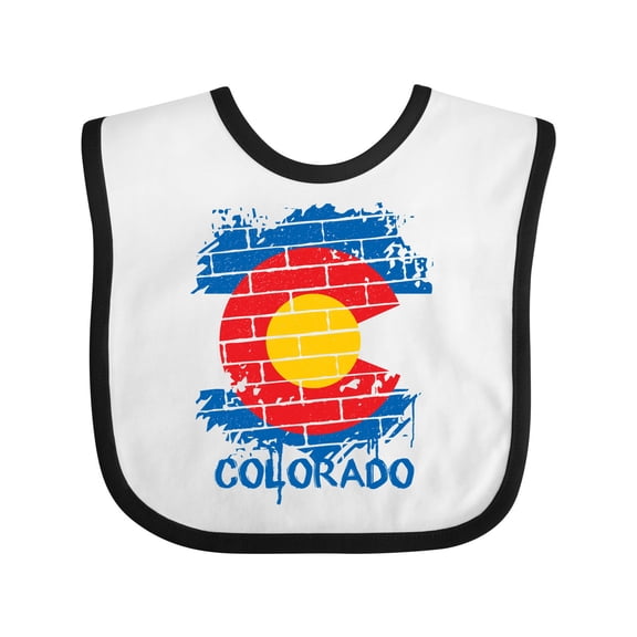 Inktastic Graffiti Colorado State Flag Boys or Girls Baby Bib