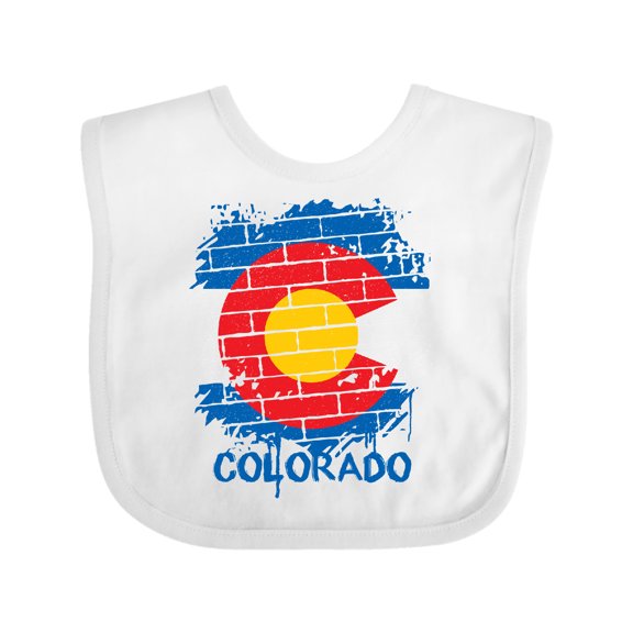 Inktastic Graffiti Colorado State Flag Boys or Girls Baby Bib