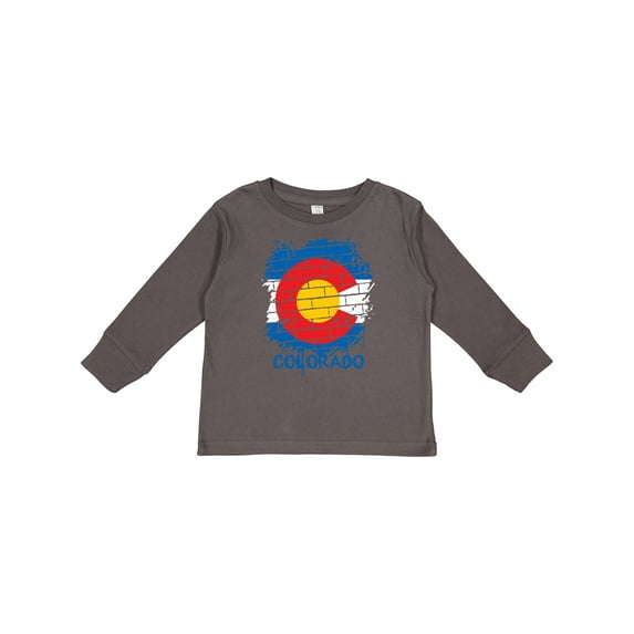 Inktastic Graffiti Colorado State Flag Boys or Girls Long Sleeve Toddler T-Shirt