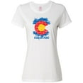 thumbnail image 1 of Inktastic Graffiti Colorado State Flag Women's T-Shirt, 1 of 5