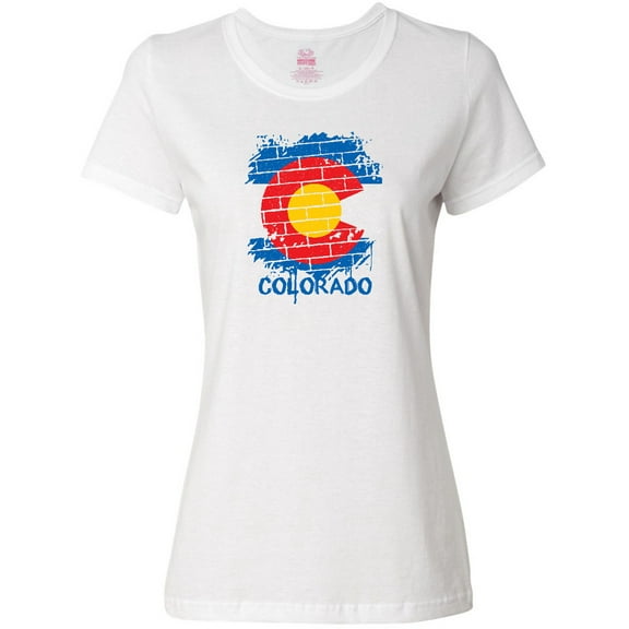 Inktastic Graffiti Colorado State Flag Women's T-Shirt